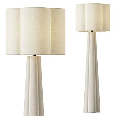 Hernest Zenith White Cement Floor Lamp
