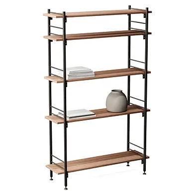Zara Home Tall steel and wood shelving unit with books