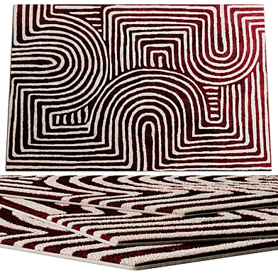 Reef Curve Plum Rug RF29