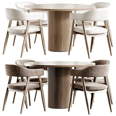 Vasa Dining Chair and Mon Round Dining Table