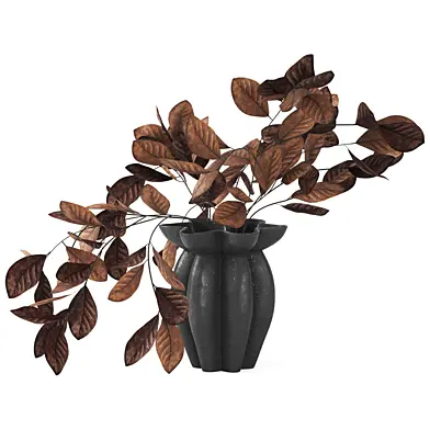 Branch bouquet with leaves in a vase