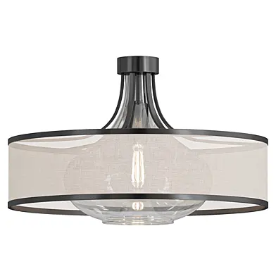 Brass Ceiling Light Modern Organza Clear Glass Kitchen