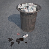 Urn with garbage