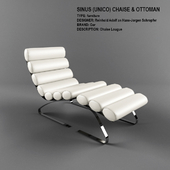 Cor SINUS (UNICO) CHAISE &amp; OTTOMAN