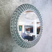 Palwa Mirror Crystal Nickel Chrome Glass