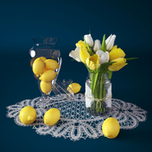 lemon and tulips