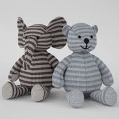 elephant and teddy bear
