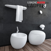 Laufen Il Bagno Alessi One toilet, bidet and accessories