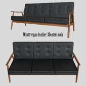 Wyatt vegan leather sofa