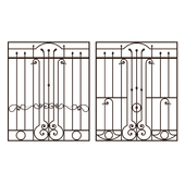 Wrought iron grating