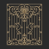 Wrought iron grating