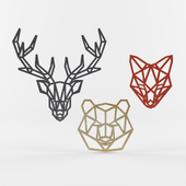 Decorative figurines of animals from plywood