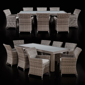 Savannah 9 Piece Outdoor Wicker Dining Set