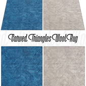 Carved Triangles Wool Rug