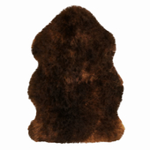 Luxe fudge brown sheepskin rug