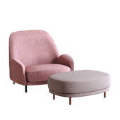 Tacchini Santiago armchair and ottoman