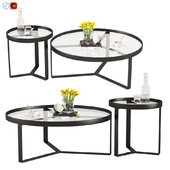 Aula Coffee Table & Side Table Black and Gray