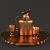 cooper set pitcher and Glasses