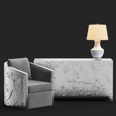 Bernhardt Sasha Chair / Fleur Credenza