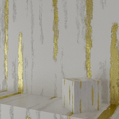 Decorative plaster.Gold