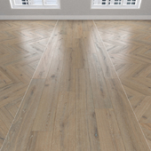 Parquet Oak country, 3 types: herringbone, linear, chevron.