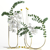 Plants in metal vases Fresh