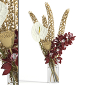 Bouquet with bronze flowers