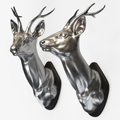 Two silver deer Eichholtz.