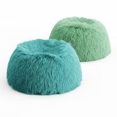 Two Himalayan Faux-Fur Beanbag