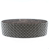 Fabric Oval Coffee Table