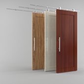 stainless steal sliding wooden door