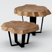 Coffee tables made of slab.