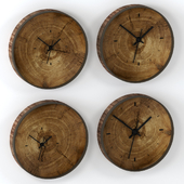 Wall clock made of slab.