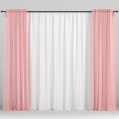 Transparent curtains from tulle