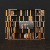 Decorative metal shelving