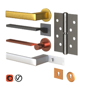 Low Poly Door Hardware Set