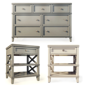 Chest of drawers and bedside table Anne. Dresser, nightstand by Birch Lane