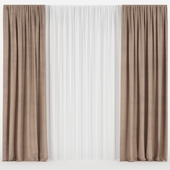 Curtains with tulle