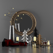 Antiqe Abstract Christmas Decorative Set