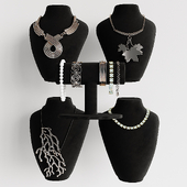 mannequins with choker and bracelets