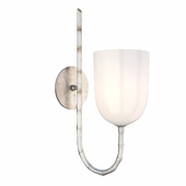 Edgemere Wall Light in Burnished Silver Leaf wit
