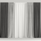 Curtains with tulle