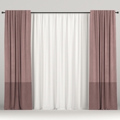 Curtains with tulle