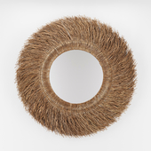 Loully rattan and sisal mirror