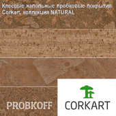 OM CORKART adhesive cork flooring, NATURAL collection