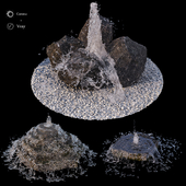 Rock waterfall fountains