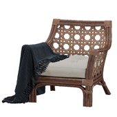 Diamante Wicker Arm Chair