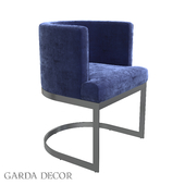 CHAIR WITH METAL FRAME DARK BLUE 76AR-612-DB Garda Decor