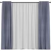 Curtains with tulle