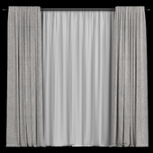 Curtains with tulle